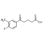 structure of CAS# 898765-95-2, 5-(4-Fluoro-3-methylphenyl)-5-oxopentanoic acid;5-(4-fluoro-3-methylphenyl)-5-oxovaleric acid