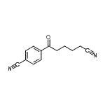 结构式 CAS# 898767-51-6, 4-(5-氰基戊酰)苯甲腈