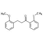 structure of CAS# 898769-81-8, 3-(2-Methoxyphenyl)-1-[2-(methylsulfanyl)phenyl]-1-propanone;3-(2-methoxyphenyl)-2'-thiomethylpropiophenone