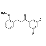 结构式 CAS# 898770-42-8, 1-(3-氯-5-氟苯基)-3-(2-甲氧基苯基)-1-丙酮