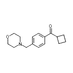 structure of CAS# 898770-75-7, Cyclobutyl[4-(4-morpholinylmethyl)phenyl]methanone;cyclobutyl 4-(morpholinomethyl)phenyl ketone
