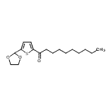 structure of CAS# 898771-96-5, 1-[5-(1,3-Dioxolan-2-yl)-2-thienyl]-1-decanone;5-(1,3-Dioxolan-2-yl)-2-thienyl nonyl ketone