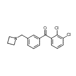 structure of CAS# 898772-06-0, [3-(1-Azetidinylmethyl)phenyl](2,3-dichlorophenyl)methanone;3'-azetidinomethyl-2,3-dichlorobenzophenone