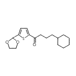 结构式 CAS# 898772-76-4, 4-环己基-1-[5-(1,3-二氧戊环-2-基)-2-噻吩基]-1-丁酮