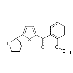 结构式 CAS# 898773-08-5, [5-(1,3-二氧戊环-2-基)-2-噻吩基](2-甲氧基苯基)甲酮