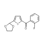 结构式 CAS# 898773-35-8, [5-(1,3-二氧戊环-2-基)-2-噻吩基](2-氟苯基)甲酮