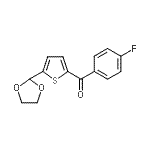 structure of CAS# 898773-41-6, [5-(1,3-Dioxolan-2-yl)-2-thienyl](4-fluorophenyl)methanone;5-(1,3-Dioxolan-2-yl)-2-(4-fluorobenzoyl)thiophene