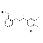 structure of CAS# 898774-19-1, 3-(2-Methoxyphenyl)-1-(3,4,5-trifluorophenyl)-1-propanone;3-(2-methoxyphenyl)-3',4',5'-trifluoropropiophenone