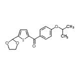 结构式 CAS# 898778-40-0, [5-(1,3-二氧戊环-2-基)-2-噻吩基](4-异丙氧基苯基)甲酮
