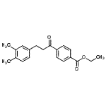 structure of CAS# 898779-05-0, Ethyl 4-[3-(3,4-dimethylphenyl)propanoyl]benzoate;4'-carboethoxy-3-(3,4-dimethylphenyl)propiophenone
