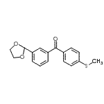 结构式 CAS# 898779-12-9, [3-(1,3-二氧戊环-2-基)苯基][4-(甲硫基)苯基]甲酮