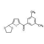 结构式 CAS# 898779-31-2, (3,5-二甲基苯基)[5-(1,3-二氧戊环-2-基)-2-噻吩基]甲酮