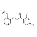 structure of CAS# 898780-46-6, 1-(2,4-Dichlorophenyl)-3-[2-(methylsulfanyl)phenyl]-1-propanone;2',4'-dichloro-3-(2-thiomethylphenyl)propiophenone
