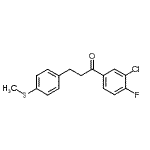 structure of CAS# 898781-45-8, 1-(3-Chloro-4-fluorophenyl)-3-[4-(methylsulfanyl)phenyl]-1-propanone;3'-chloro-4'-fluoro-3-(4-thiomethylphenyl)propiophenone
