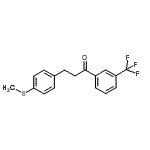 结构式 CAS# 898781-55-0, 3-[4-(甲硫基)苯基]-1-[3-(三氟甲基)苯基]-1-丙酮
