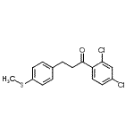 structure of CAS# 898781-69-6, 1-(2,4-Dichlorophenyl)-3-[4-(methylsulfanyl)phenyl]-1-propanone;2',4'-dichloro-3-(4-thiomethylphenyl)propiophenone