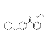 structure of CAS# 898782-31-5, (2-Methoxyphenyl)[4-(4-thiomorpholinylmethyl)phenyl]methanone;2-methoxy-4'-thiomorpholinomethyl benzophenone