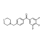 structure of CAS# 898783-26-1, [4-(4-Thiomorpholinylmethyl)phenyl](3,4,5-trifluorophenyl)methanone;4'-thiomorpholinomethyl-3,4,5-trifluorobenzophenone