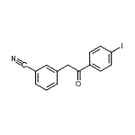结构式 CAS# 898784-39-9, 3-[2-(4-碘苯基)-2-氧代乙基]苯甲腈