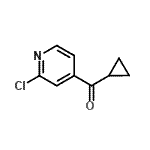 结构式 CAS# 898785-12-1, (2-氯-4-吡啶基)(环丙基)甲酮