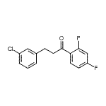 structure of CAS# 898787-42-3, 3-(3-Chlorophenyl)-1-(2,4-difluorophenyl)-1-propanone;3-(3-chlorophenyl)-2',4'-difluoropropiophenone