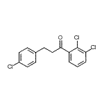 结构式 CAS# 898788-39-1, 3-(4-氯苯基)-1-(2,3-二氯苯基)-1-丙酮