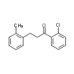 structure of CAS# 898789-68-9, 1-(2-Chlorophenyl)-3-(2-methylphenyl)-1-propanone;2'-chloro-3-(2-methylphenyl)propiophenone
