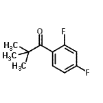 structure of CAS# 898789-71-4, 1-(2,4-Difluorophenyl)-2,2-dimethyl-1-propanone;2',4'-Difluoro-2,2-dimethylpropiophenone;MFCD03841202