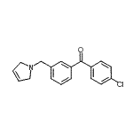 structure of CAS# 898790-04-0, (4-Chlorophenyl)[3-(2,5-dihydro-1H-pyrrol-1-ylmethyl)phenyl]methanone;4'-chloro-3-(3-pyrrolinomethyl) benzophenone