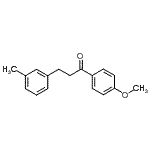 structure of CAS# 898790-41-5, 1-(4-Methoxyphenyl)-3-(3-methylphenyl)-1-propanone;4'-methoxy-3-(3-methylphenyl)propiophenone