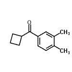 结构式 CAS# 898790-76-6, 环丁基(3,4-二甲基苯基)甲酮