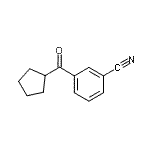 结构式 CAS# 898791-36-1, 3-(环戊基羰基)苯甲腈