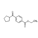 结构式 CAS# 898791-40-7, 乙基4-(环戊基羰基)苯甲酸酯