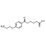 structure of CAS# 898791-76-9, 6-Oxo-6-(4-propoxyphenyl)hexanoic acid;6-Oxo-6-(4-n-propoxyphenyl)hexanoic acid