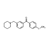 结构式 CAS# 898792-87-5, [4-(甲硫基)苯基][3-(1-哌啶基甲基)苯基]甲酮