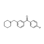 structure of CAS# 898793-05-0, (4-Fluorophenyl)[3-(1-piperidinylmethyl)phenyl]methanone;4'-fluoro-3-piperidinomethyl benzophenone