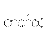 结构式 CAS# 898793-64-1, [3-(1-哌啶基甲基)苯基](3,4,5-三氟苯基)甲酮
