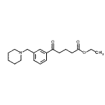 结构式 CAS# 898793-77-6, 乙基5-氧代-5-[3-(1-哌啶基甲基)苯基]戊酸酯