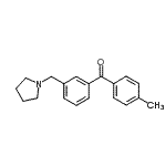 结构式 CAS# 898793-97-0, (4-甲基苯基)[3-(1-吡咯烷基甲基)苯基]甲酮