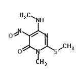 CAS 登录号：89897-46-1， 3-甲基-6-(甲基氨基)-2-(甲硫基)-5-亚硝基-4(3H)-嘧啶酮