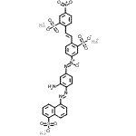 CAS#: 89923-61-5， Trisodium 5-[(E)-{2-amino-4-[(Z)-{4-[(E)-2-(4-nitro-2-sulfonatophenyl)vinyl]-3-sulfonatophenyl}-ONN-azoxy]phenyl}diazenyl]-1-naphthalenesulfonate