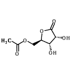 CAS 登录号：90108-55-7， [(2R,3S,4R)-3,4-二羟基-5-氧代四氢-2-呋喃基]甲基乙酸酯