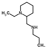 结构式 CAS# 901586-05-8, N-[(1-乙基-2-哌啶基)甲基]-1-丙胺