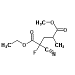 CAS#: 90428-58-3， 1-Ethyl 5-methyl 2-cyano-2-fluoro-4-methylpentanedioate
