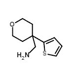 结构式 CAS# 906422-74-0, 1-[4-(2-噻吩基)四氢-2H-吡喃-4-基]甲胺