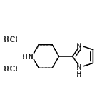 结构式 CAS# 90747-46-9, 4-(1H-咪唑-2-基)哌啶二盐酸盐