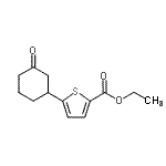 结构式 CAS# 909421-70-1, 乙基5-(3-氧代环己基)-2-噻吩羧酸酯