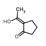 CAS 登录号：91034-59-2， (2Z)-2-(1-羟基乙亚基)环戊酮
