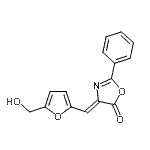CAS 登录号：910442-08-9， (4Z)-4-{[5-(羟基甲基)-2-呋喃基]亚甲基}-2-苯基-1,3-恶唑-5(4H)-酮