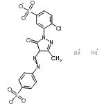 CAS#: 91101-24-5， Disodium 4-chloro-3-{3-methyl-5-oxo-4-[(4-sulfonatophenyl)diazenyl]-4,5-dihydro-1H-pyrazol-1-yl}benzenesulfonate
